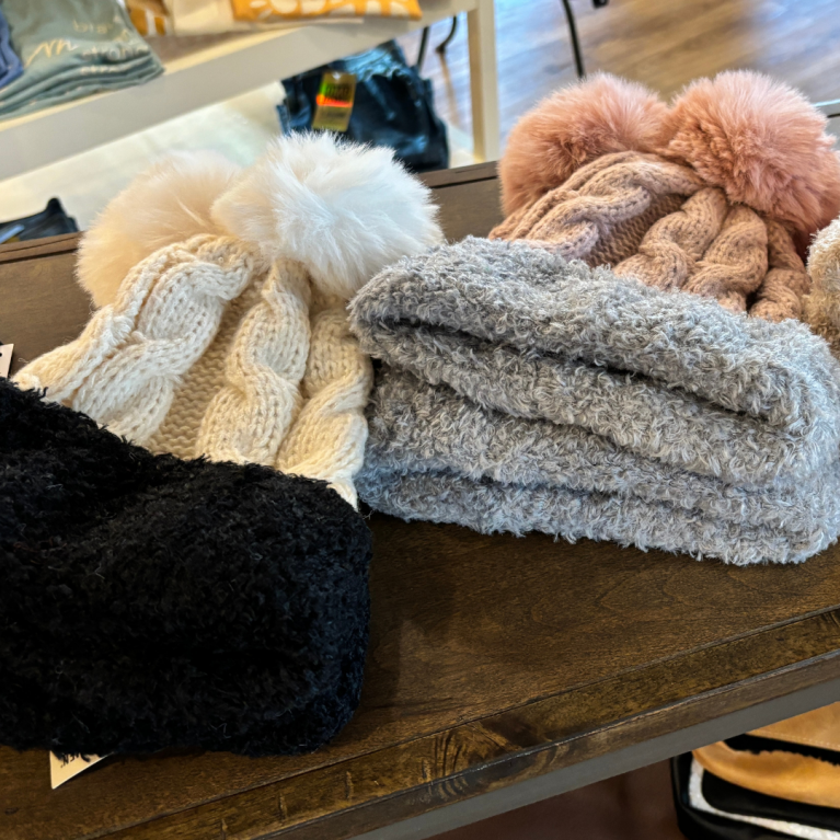 FALL AND WINTER HAT ACCESSORIES AT THE BOUTIQUE IN BLUE HARBOR RESORT